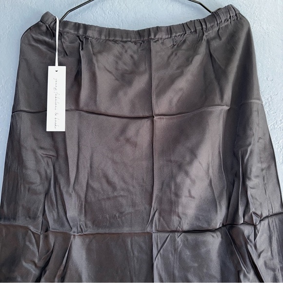 Young Fabulous & Broke Black Satin Slip Skirt Size Medium - Picture 4 of 8